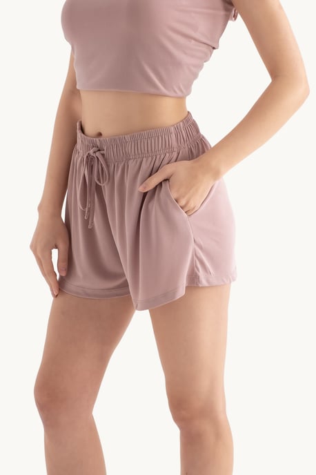 Mid Rise Drawstring Basic Shorts - Image 3