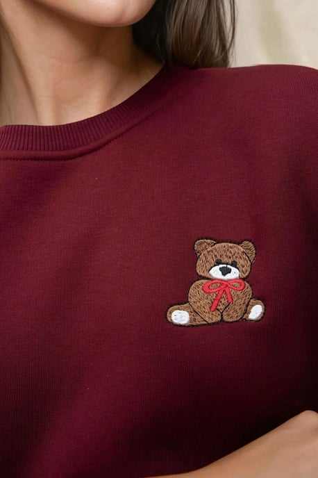 Geborduurd Comfortabel Fits Katoenen Sweatshirt - Image 3