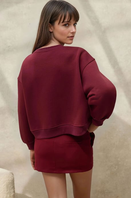 Geborduurd Comfortabel Fits Katoenen Sweatshirt - Image 5