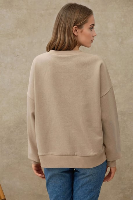 Oversized Crewneck Basis Sweatshirt - Image 3