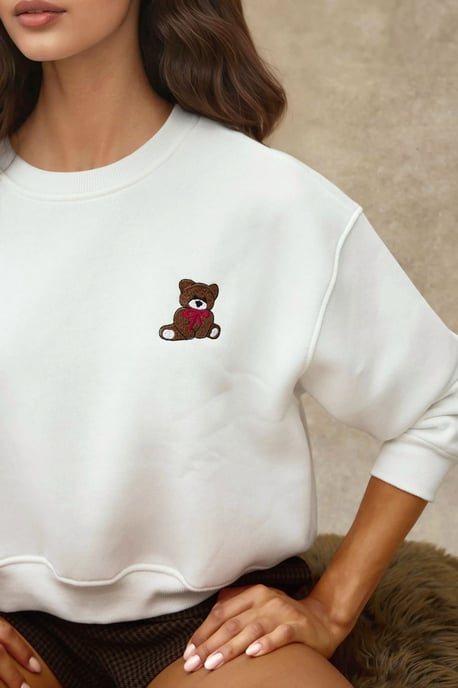 Geborduurd Relaxed Fit Katoenen Sweatshirt - Image 1