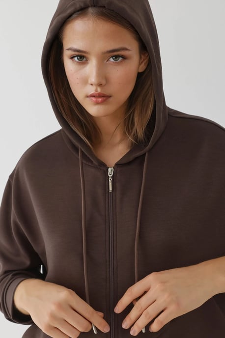 Zachte Touch Volledige Ritssluiting Hoodie Sweatshirt - Image 2