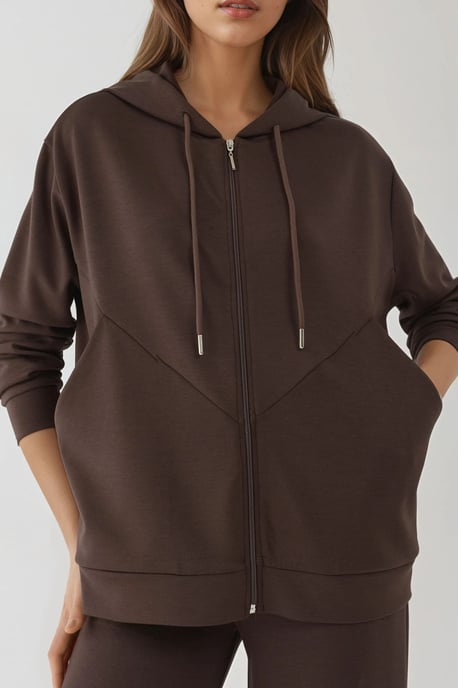 Zachte Touch Volledige Ritssluiting Hoodie Sweatshirt - Image 6
