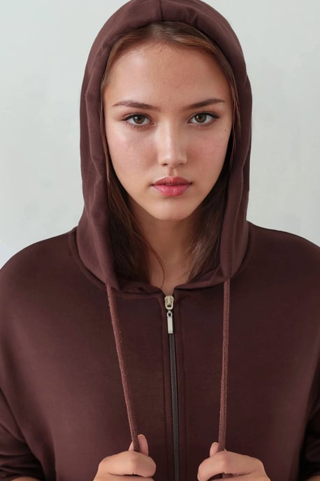Zachte Aanraking Volledige Rits Hoodie Sweatshirt - Image 5