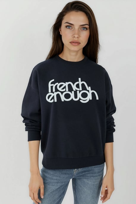 Geprinte Crewneck Langsleeve Verhoogde Sweater - Image 1