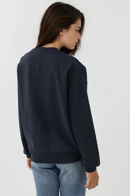 Geprinte Crewneck Langsleeve Verhoogde Sweater - Image 3
