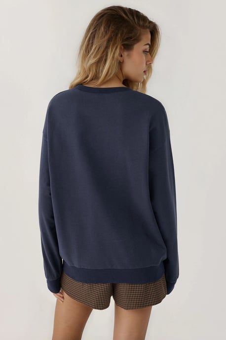 Embroidered Crew Neck Sweatshirt - Image 5