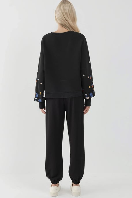 Printed Long Sleeve Crew Neck Sweatshirt - Image 4