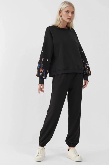 Printed Long Sleeve Crew Neck Sweatshirt - Image 6