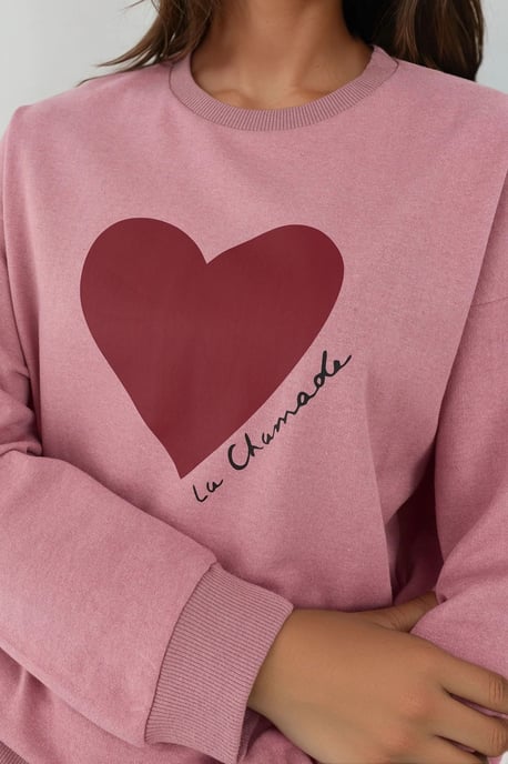 Bedrukt Crew Neck Verhoogd Sweatshirt - Image 2