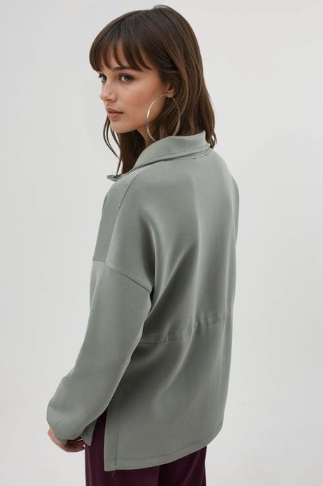 Ritskraag Sweatshirt met Verstelbare Taille - Image 4