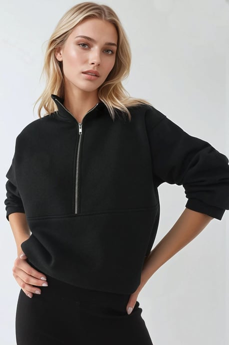Ontspannen Fit Lange Mouwen Zip Hoodie - Image 5