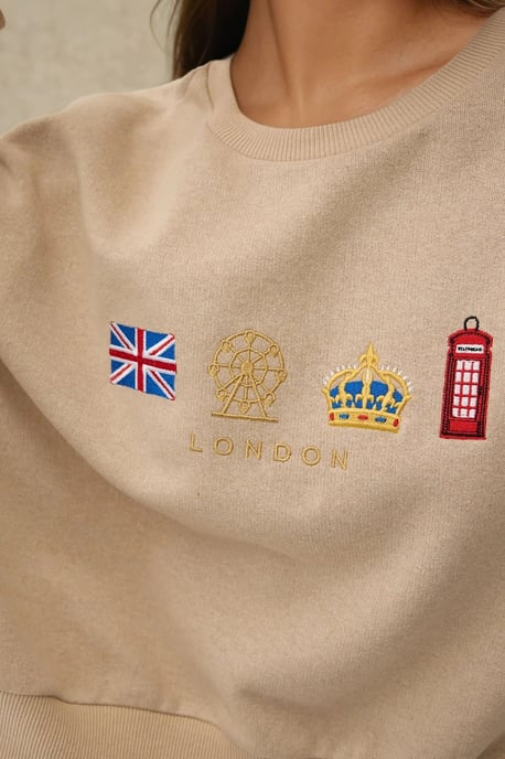 Geborduurd Crewneck Katoenen Sweatshirt - Image 3