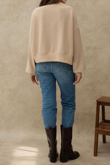 Geborduurd Crewneck Katoenen Sweatshirt - Image 6