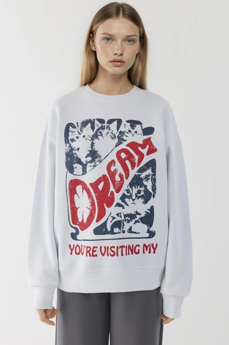 Bedrukt Ronde Hals Sweatshirt - Image 5
