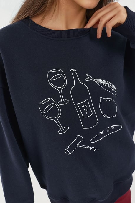 Bedrukt Ronde Hals Sweatshirt - Image 4