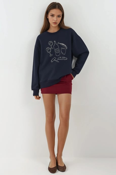 Bedrukt Ronde Hals Sweatshirt - Image 6