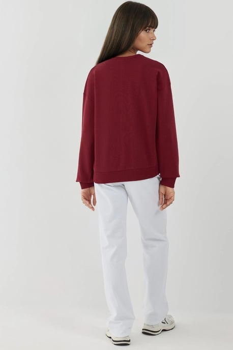 Geprinte Crew Neck Lange Mouw Verhoogde Sweatshirt - Image 4