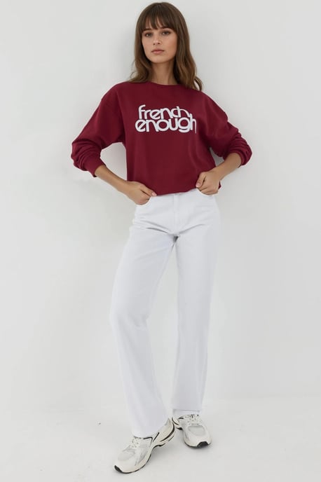 Geprinte Crew Neck Lange Mouw Verhoogde Sweatshirt - Image 5