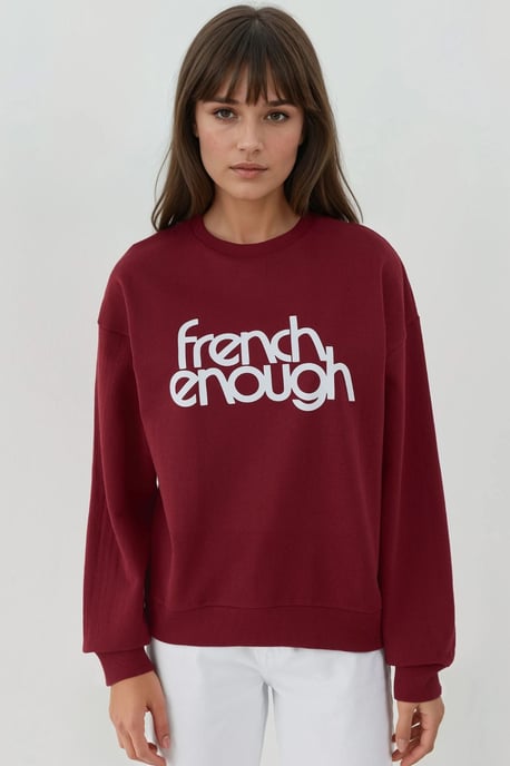 Geprinte Crew Neck Lange Mouw Verhoogde Sweatshirt - Image 6