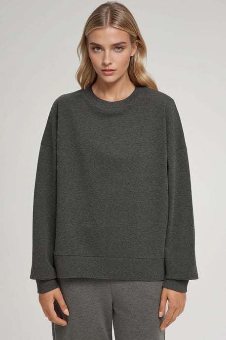 Oversized Crewneck Basis Sweatshirt - Image 5