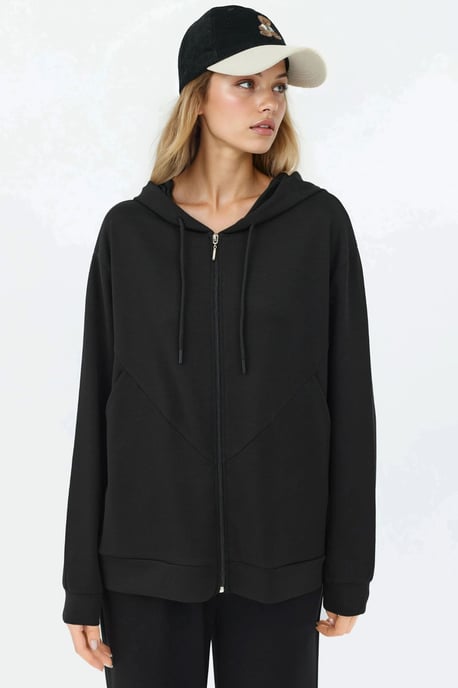Zachte Aanraking Volledige Rits Hoodie Sweatshirt - Image 4