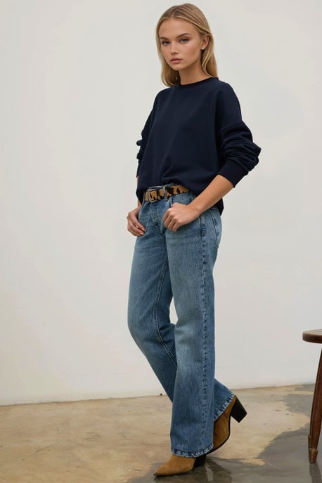 Oversized Crew Neck Basis Sweatshirt - Image 4