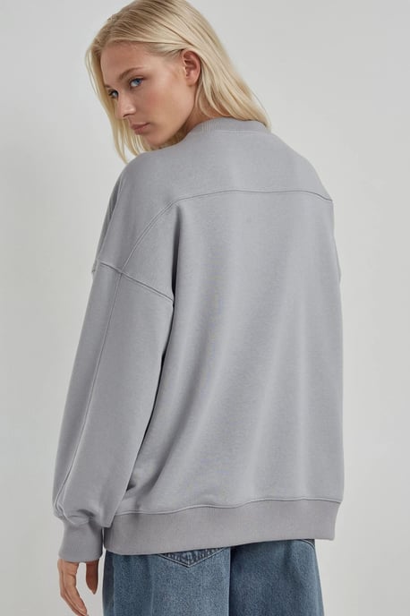 Ontspannen Pasvorm Crew Neck Gebreid Sweatshirt - Image 2