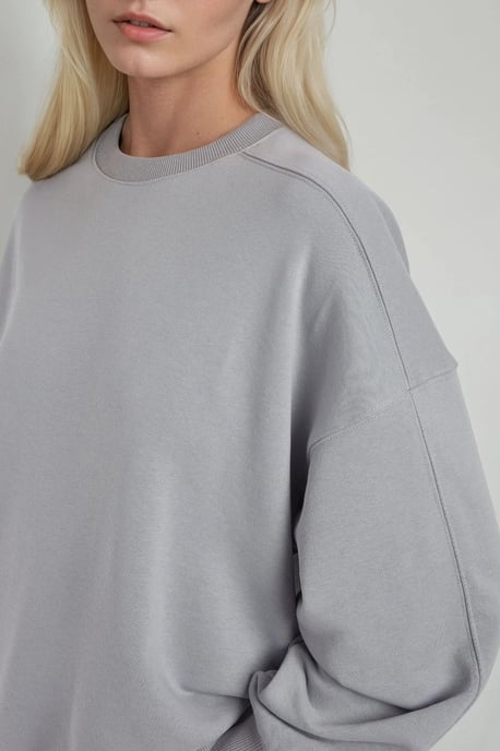 Ontspannen Pasvorm Crew Neck Gebreid Sweatshirt - Image 3