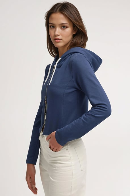 Huvan Zipperad Sweatshirt - Image 2
