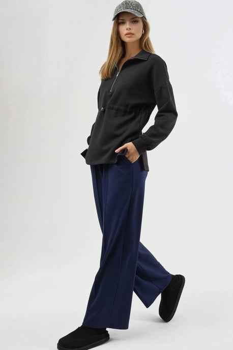 Ritskraag Sweatshirt met Verstelbare Taille - Image 4