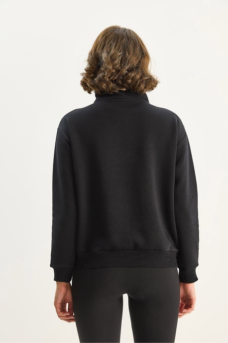 Broderad dragkedja krage sweatshirt - Image 6