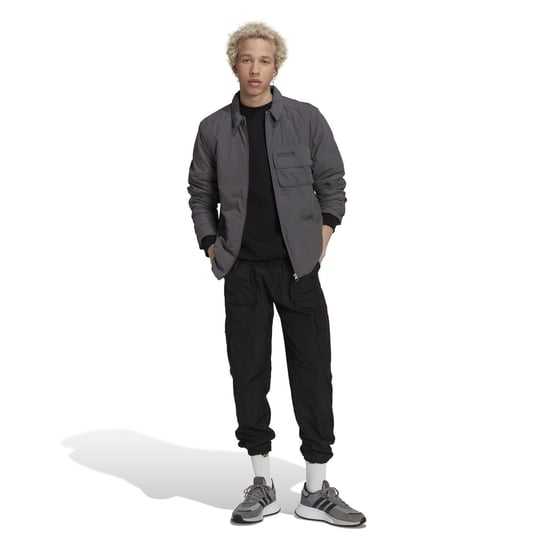 Men's adidas Originals Adv Wntr Regular Fit Long Sleeve Shirt in Grey - Image 5