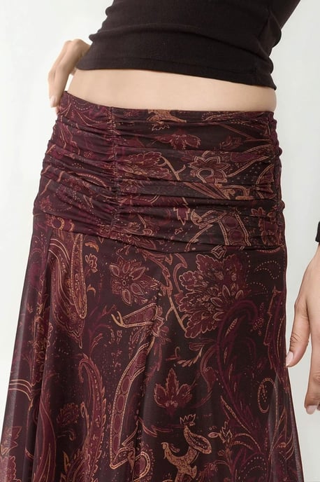 Gepersonaliseerde Midi Wikkelrok met Rimpeldetail - Image 2