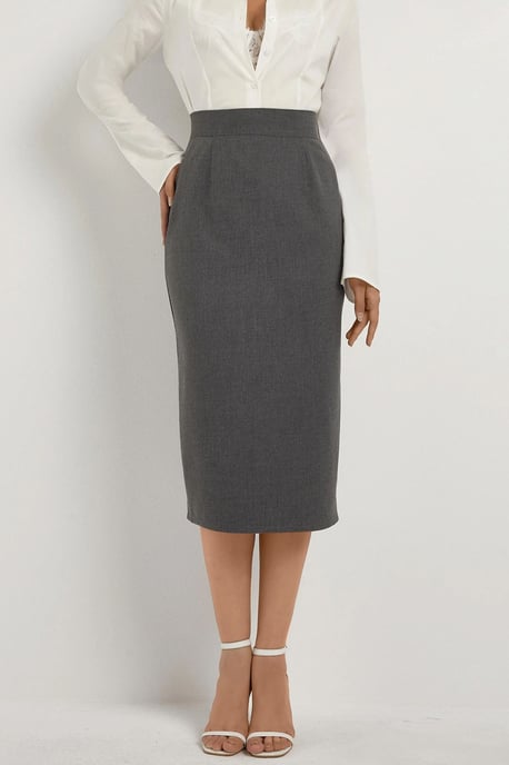 Hoge Taille Midi Rok - Image 2