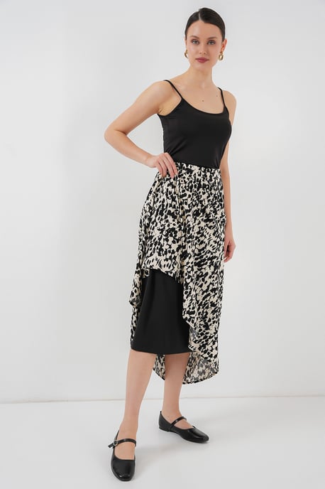 Midi Gebreide Elastische Taille Rok - Image 4