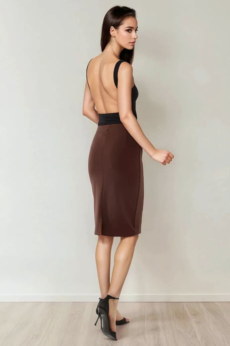 High Waist Bodycon Midi Skirt - Image 4