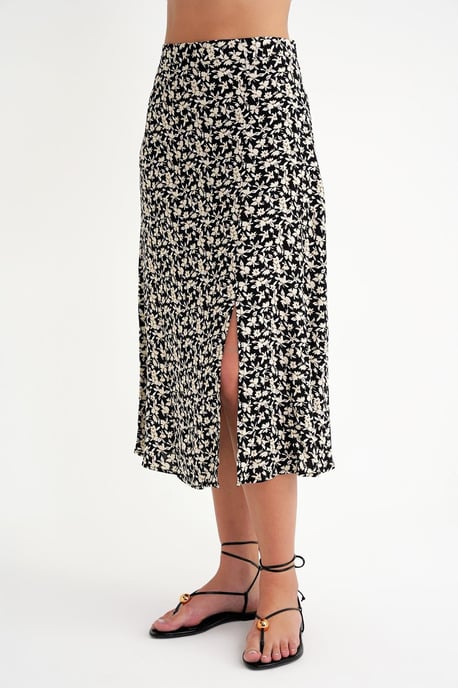 High-Waisted Floral Midi Skirt - Image 5
