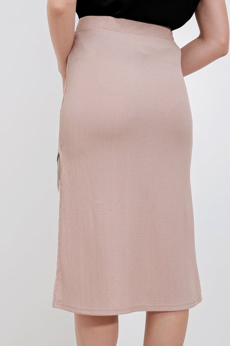 Gestructureerde Midi Rok met Kettingdetail - Image 4