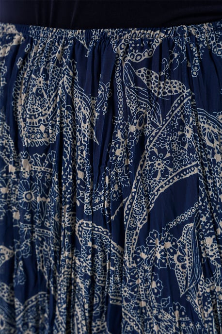 High Waist A-Line Midi Skirt in Paisley Print - Image 5