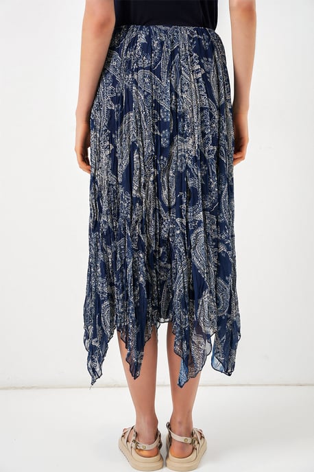 High Waist A-Line Midi Skirt in Paisley Print - Image 6