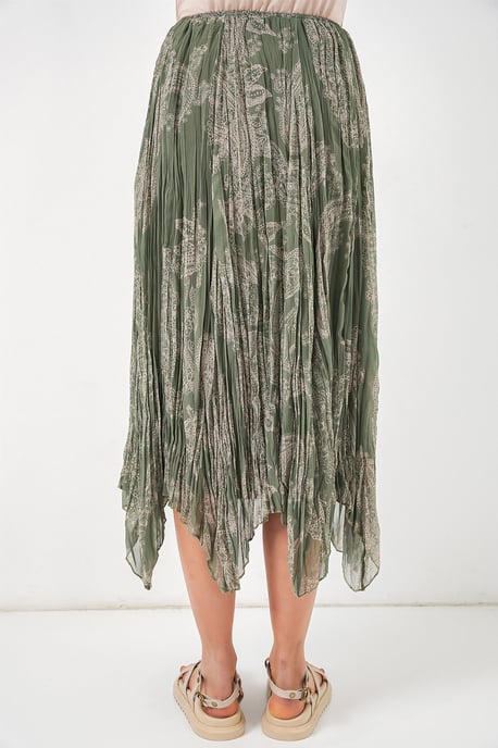 Hoge Taille A-Lijn Midi Rok in Paisleyprint - Image 6