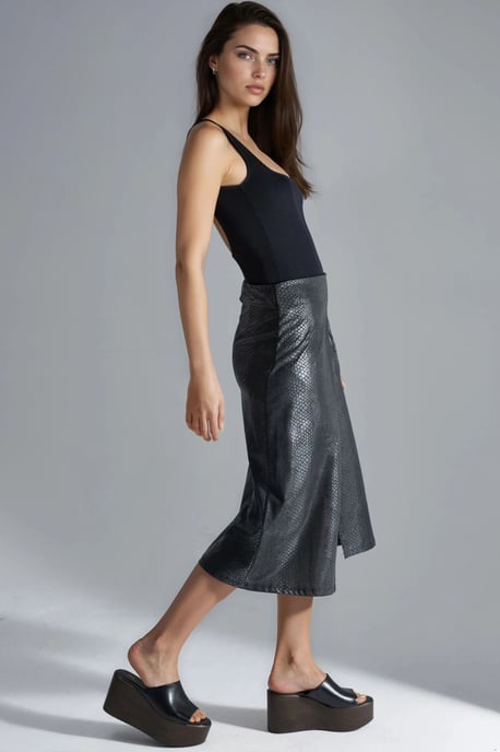 Nepleren Midi Rok met Strikdetail - Image 4
