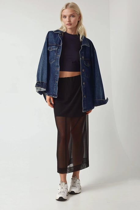 Hoge Taille Kanten Midi Rok Pika Collectie - Image 2