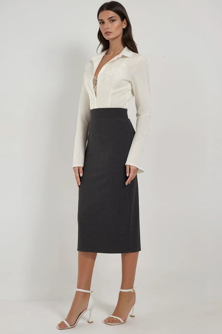 High Waist Midi Skirt - Image 2