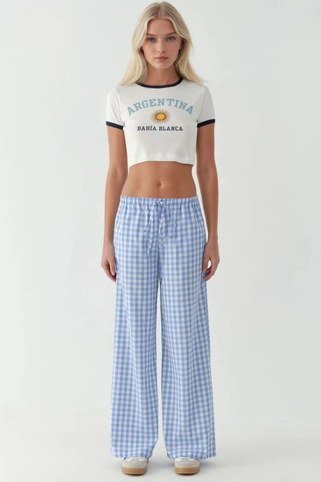 Brede Rechte Gerekte Ruit Broek - Image 6