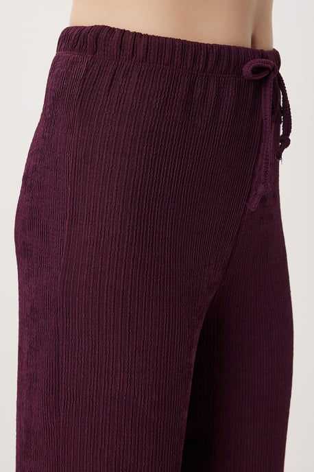 Hög Midja Strukturerade Vida Byxor - Image 6