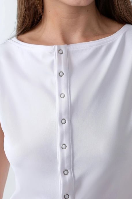 Slim Fit Rundhalsstickad Väst - Image 3