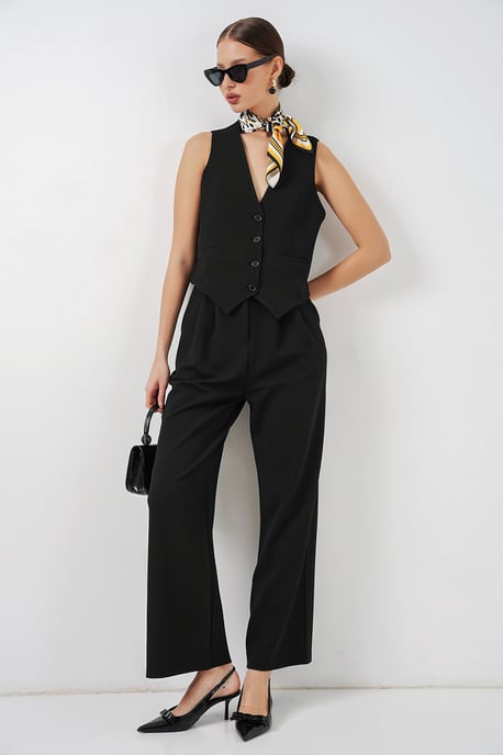 V-hals Crêpe Gilet - Image 1