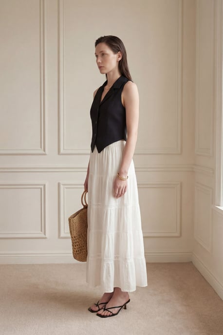 Mouwloze Gebuttonde Gilet met Rugdetail - Image 2